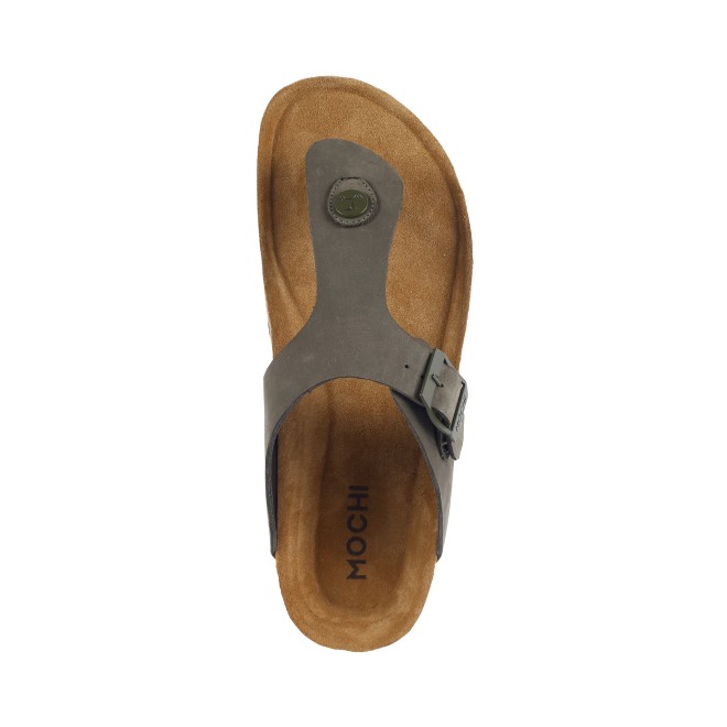 Mochi Men Olive Casual Slippers (SKU: 16-824L-49-46)