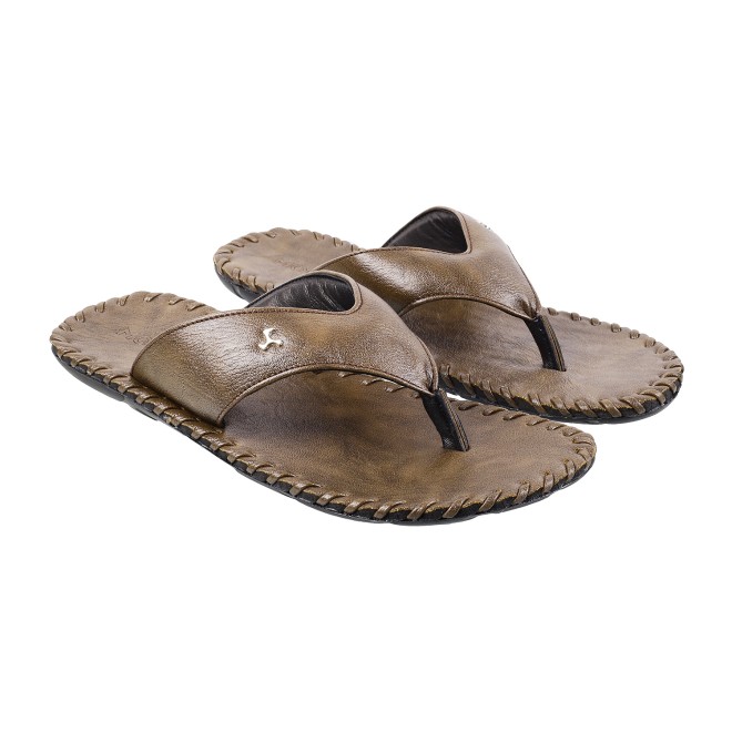 Mochi Men Olive Casual Slippers