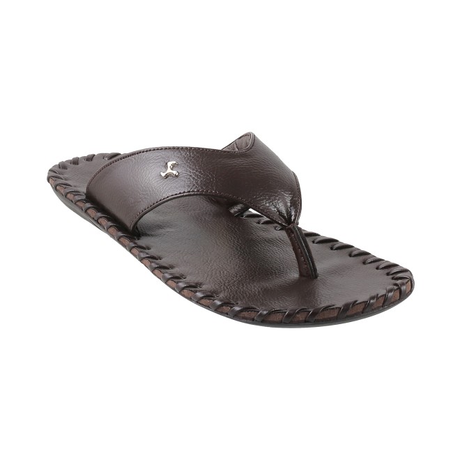 Mochi Men Brown Casual Slippers (SKU: 16-8498-12-40)