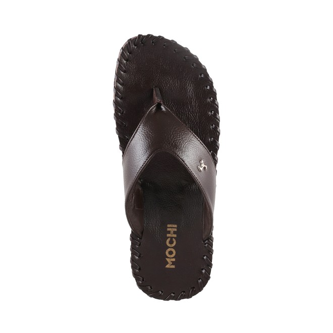 Mochi Men Brown Casual Slippers (SKU: 16-8498-12-40)