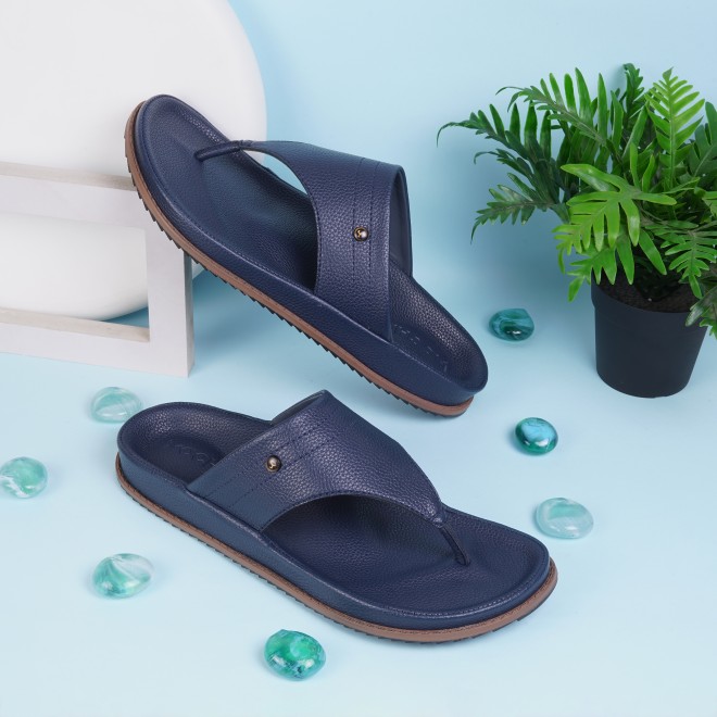 Mochi Men Blue Casual Slippers