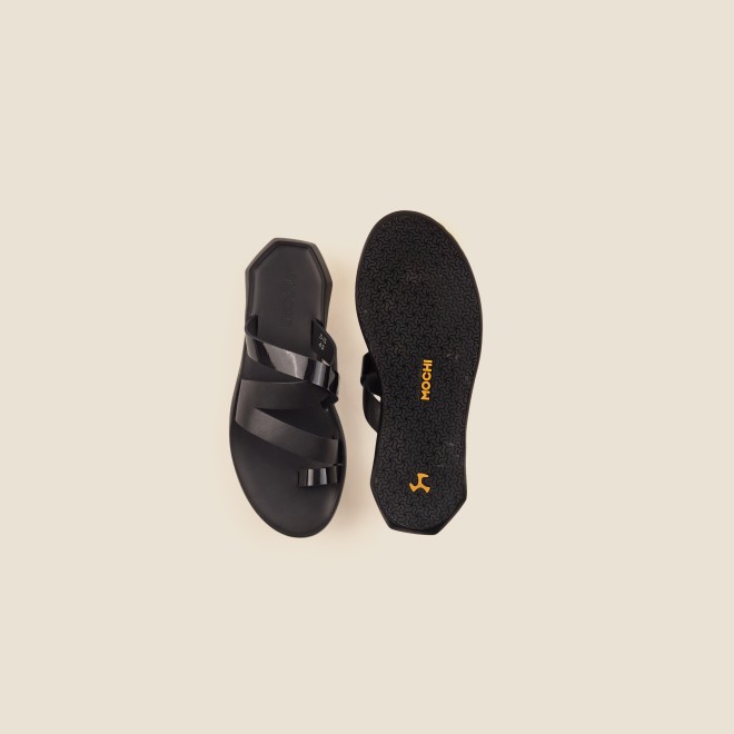 Mochi Men Black Casual Slippers (SKU: 16-870-11-40) Mochi Men Black Casual Slippers (SKU: 16-870-11-40)