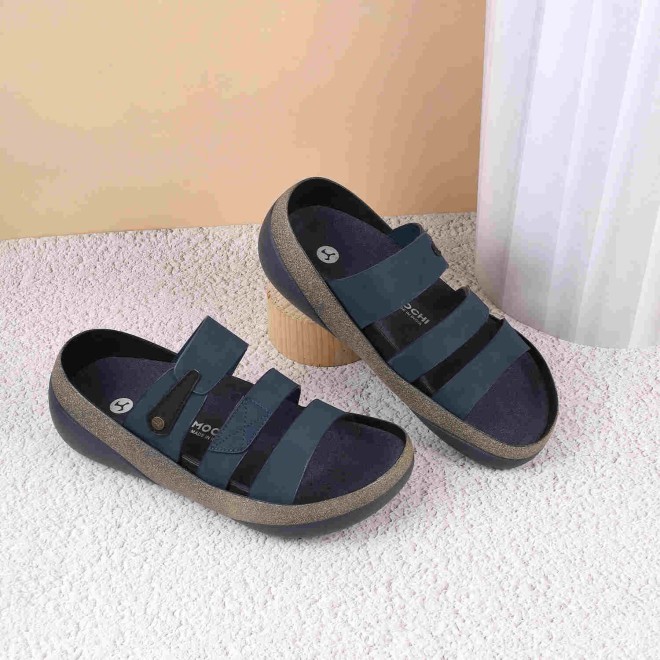 Mochi Men Blue Casual Slip-Ons (SKU: 16-873-45-41)