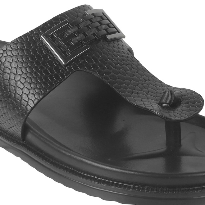 Mochi Men Black Casual Slippers (SKU: 16-901029-11-39)