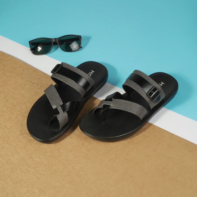 Men Black Casual Slippers