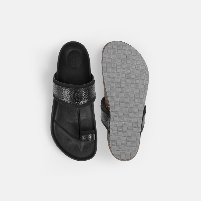 Mochi Men Black Ethnic Kolhapuris (SKU: 16-901261-11-39)