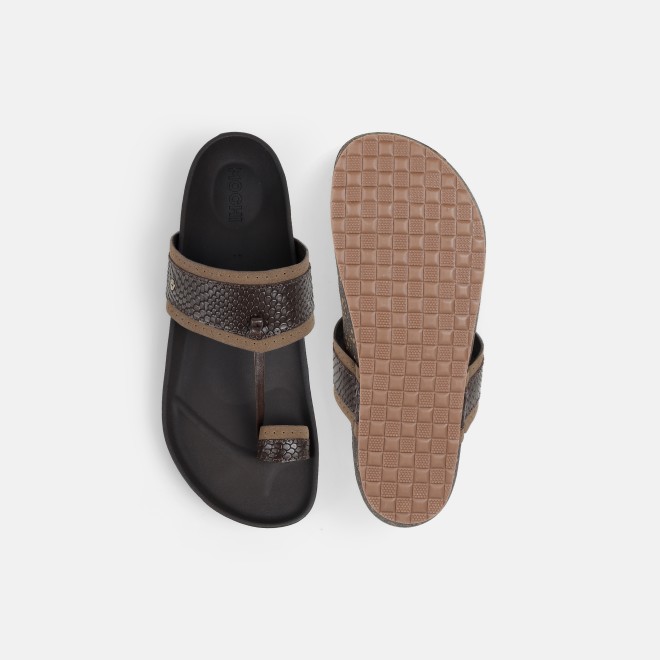 Mochi Men Brown Ethnic Kolhapuris (SKU: 16-901261-12-39)