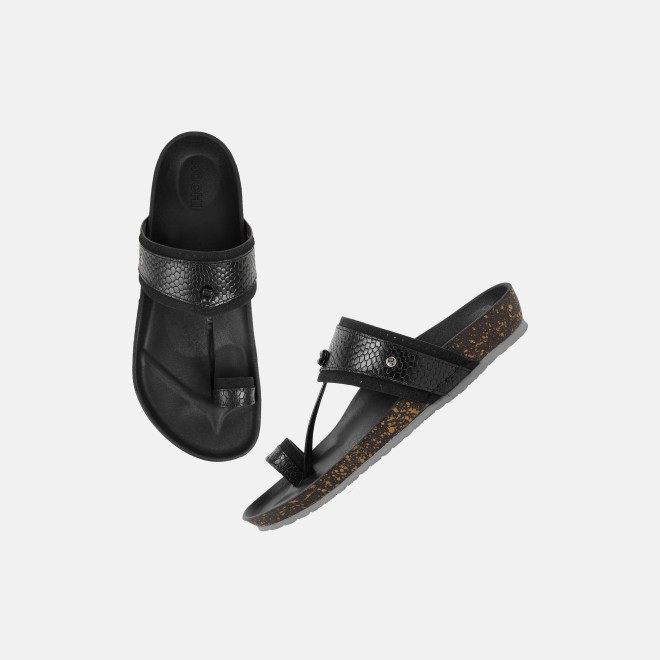 Mochi Men Black Ethnic Kolhapuris (SKU: 16-901261-11-39)