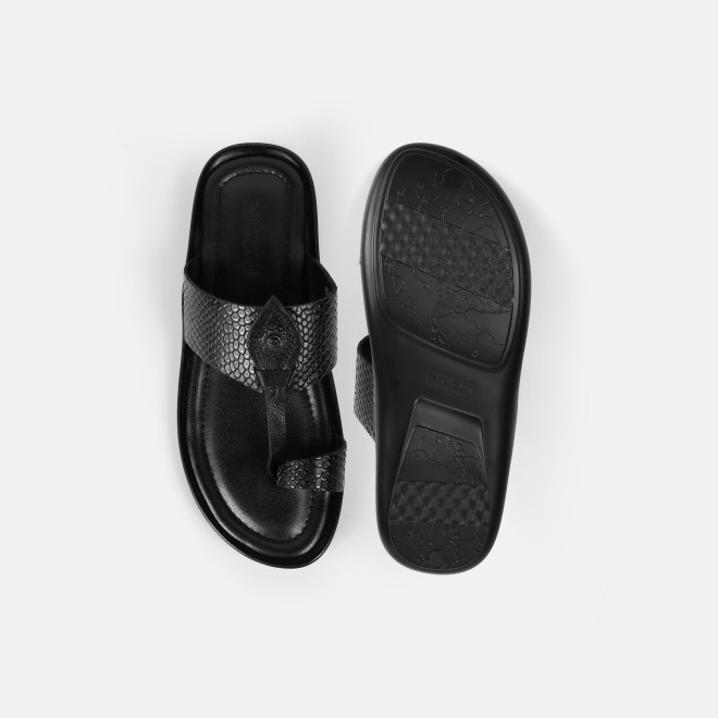 Mochi Men Black Ethnic Kolhapuris (SKU: 16-901267-11-39)