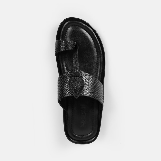 Mochi Men Black Ethnic Kolhapuris (SKU: 16-901267-11-39)