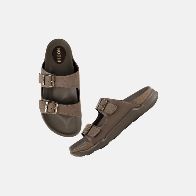 Mochi Men Camel Casual Slippers (SKU: 16-907-97-40)