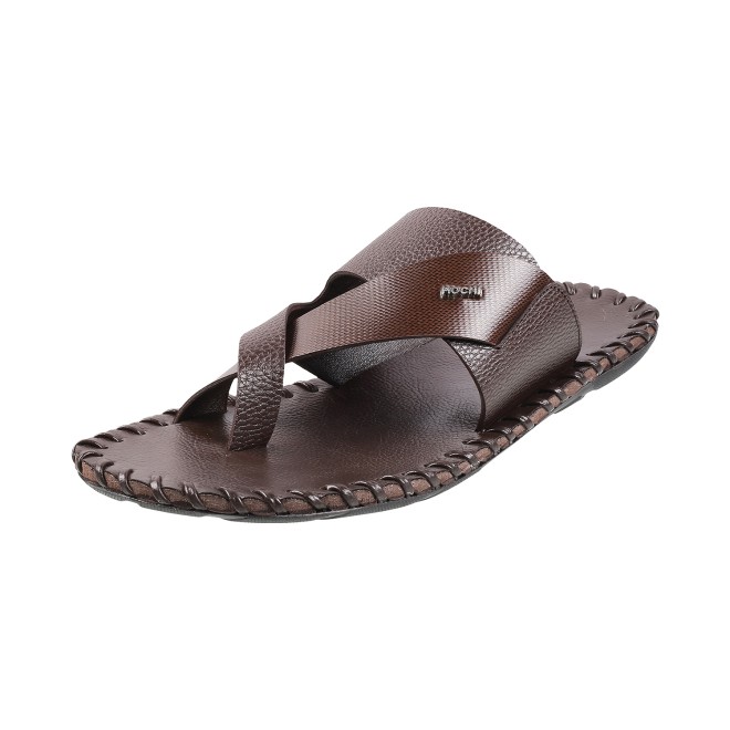 Mochi Men Brown Ethnic Chappals (SKU: 16-909779-12-39)