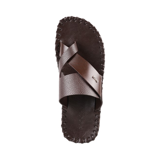 Mochi Men Brown Ethnic Chappals (SKU: 16-909779-12-39)