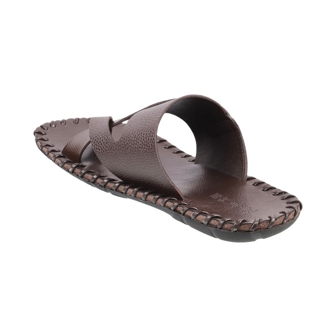Mochi Men Brown Ethnic Chappals (SKU: 16-909779-12-39)