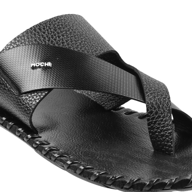 Mochi Men Black Ethnic Chappals (SKU: 16-909779-11-39)