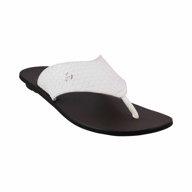 Mochi Men White Casual Slippers (SKU: 16-9102-16-40)