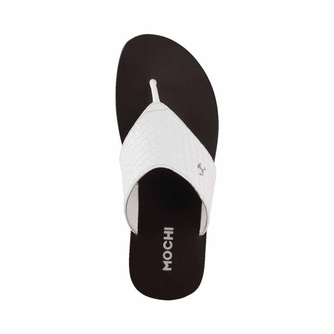 Mochi Men White Casual Slippers (SKU: 16-9102-16-40)