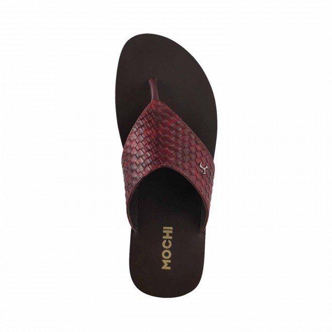 Mochi Men Maroon Casual Thong (SKU: 16-9102-44-40)