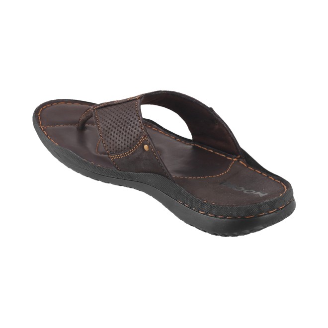 Mochi Men Brown Casual Chappals (SKU: 16-9195L-12-46)