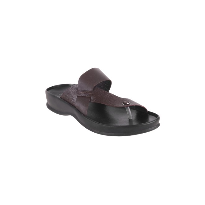 Mochi Men Brown Casual Slippers (SKU: 16-958-12-45)