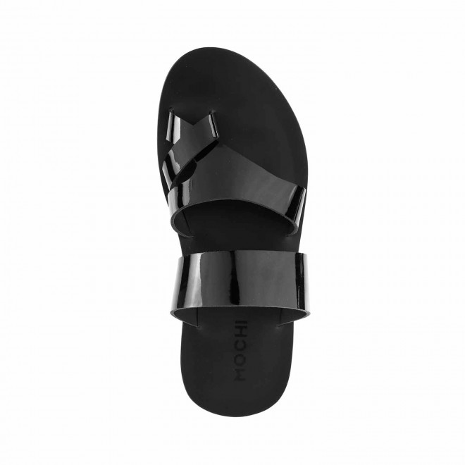 Mochi Men Black Casual Chappals (SKU: 16-96-11-40)