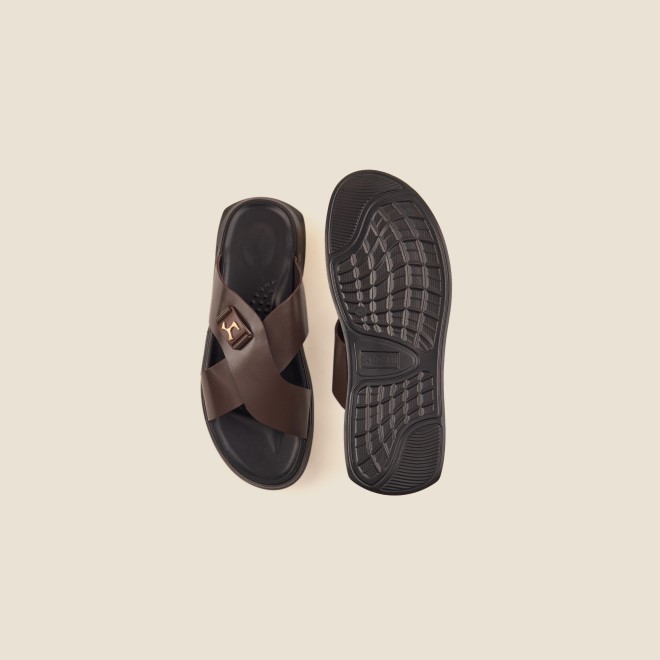 Mochi Men Brown Casual Slip-Ons (SKU: 16-969-12-41)