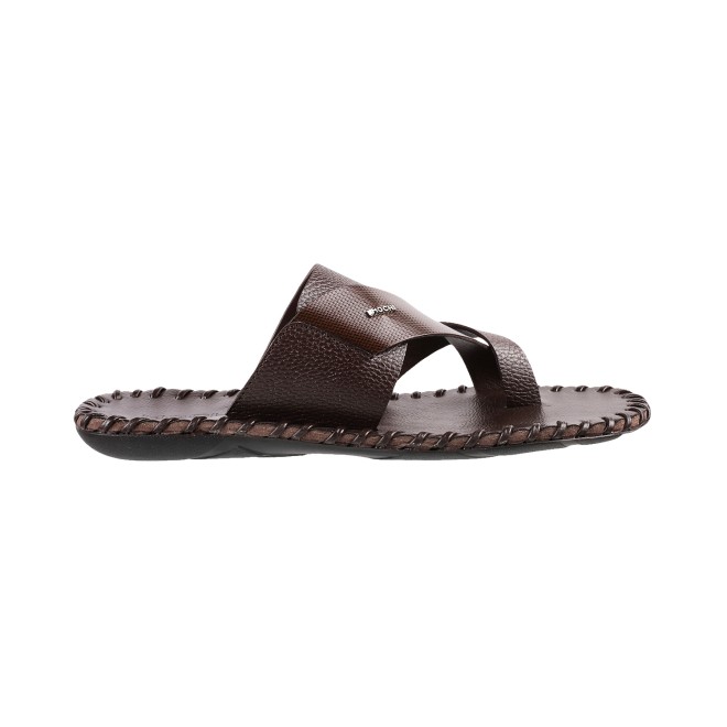 Mochi Men Brown Ethnic Slippers (SKU: 16-9779-12-40)