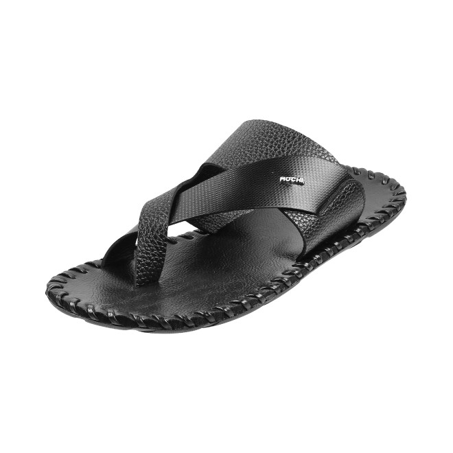 Mochi Men Black Ethnic Chappals (SKU: 16-9779L-11-46)