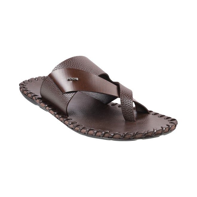 Mochi Men Brown Ethnic Chappals