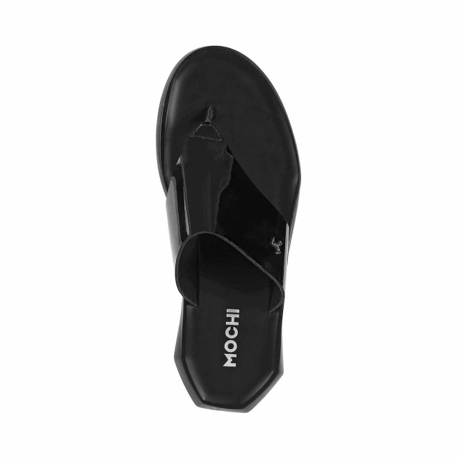 Mochi Men Black Casual Slippers (SKU: 16-9837-11-40)