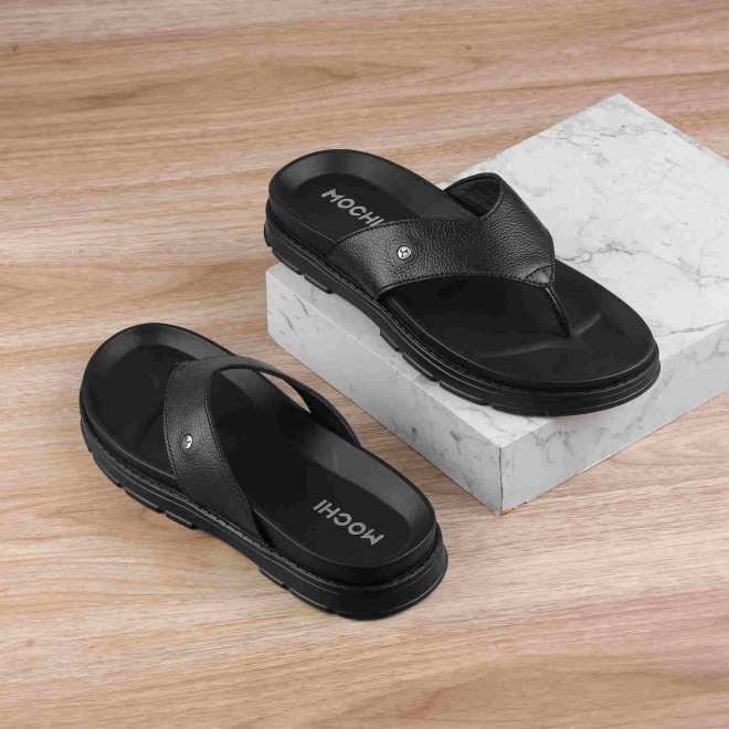 Mochi Men Black Casual Slippers (SKU: 16-995-11-44)