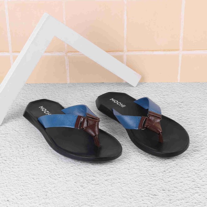 Mochi Men Light-blue Casual Slippers (SKU: 16-998-32-40)