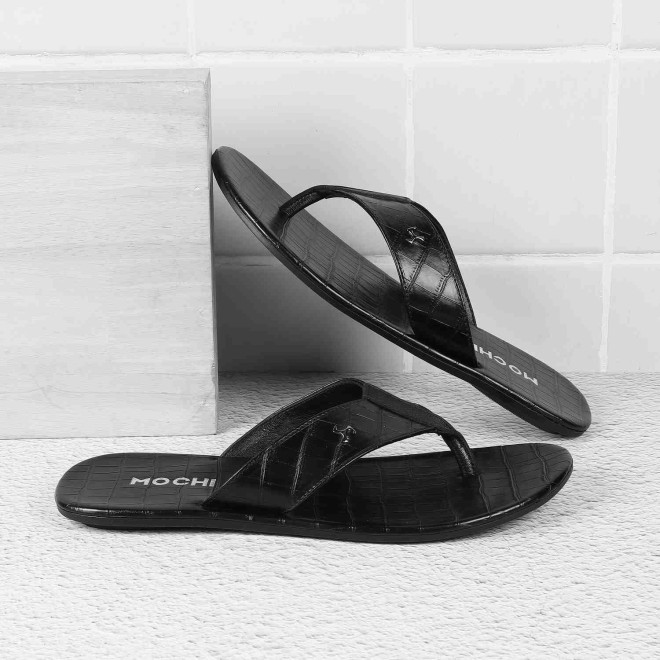 Mochi Men Black Casual Slippers (SKU: 16-999-11-40)