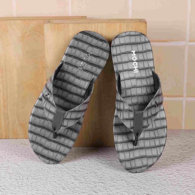 Mochi Men Grey Casual Slippers (SKU: 16-999-14-40)