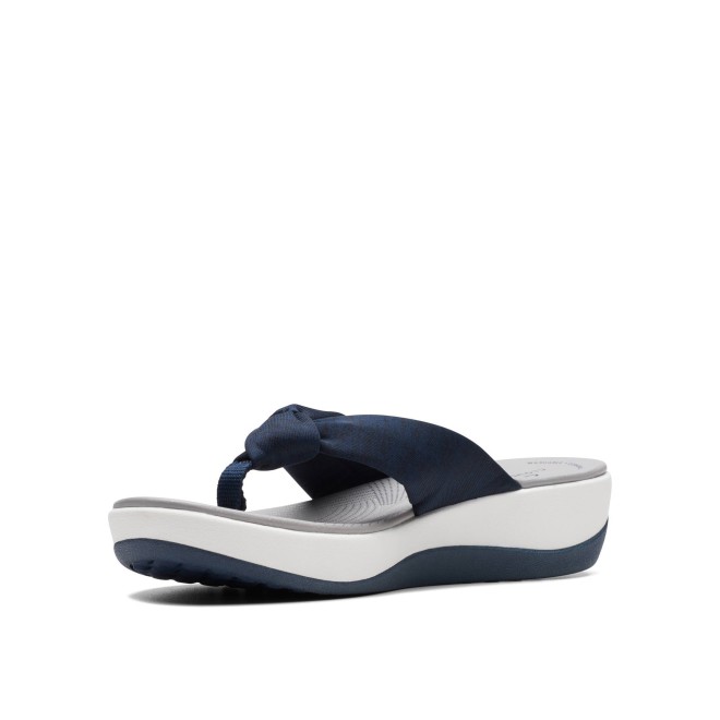 Clarks Women White-blue Casual Slippers (SKU: 161-1611-56-3)