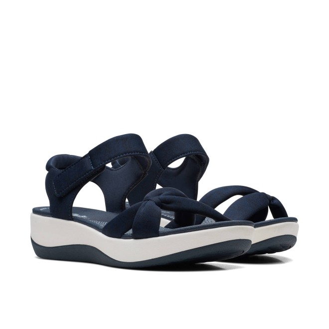 Clarks Women White-blue Casual Sandals (SKU: 161-1613-56-3)
