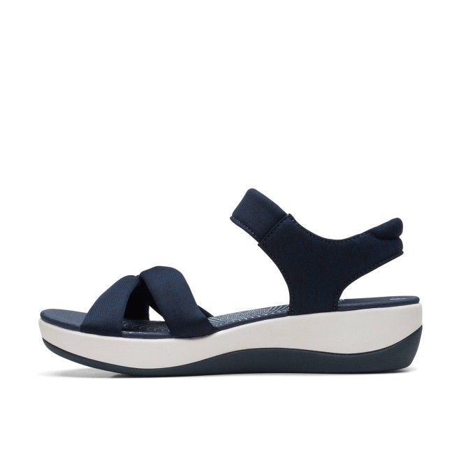 Clarks Women White-blue Casual Sandals (SKU: 161-1613-56-3)