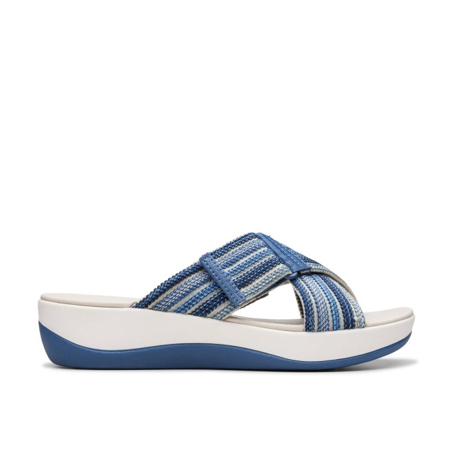 Clarks Women White-blue Casual Slippers