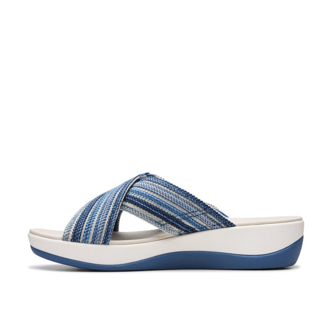 Clarks Women White-blue Casual Slippers (SKU: 161-1615-56-4)