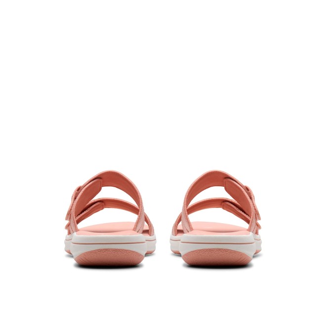 Clarks Women White-pink Casual Slippers (SKU: 161-1616-65-4)