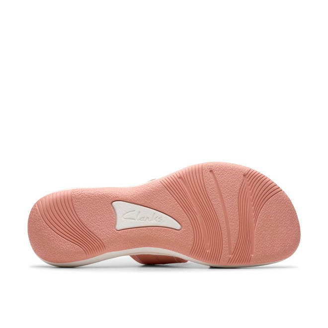 Clarks Women White-pink Casual Slippers (SKU: 161-1616-65-4)