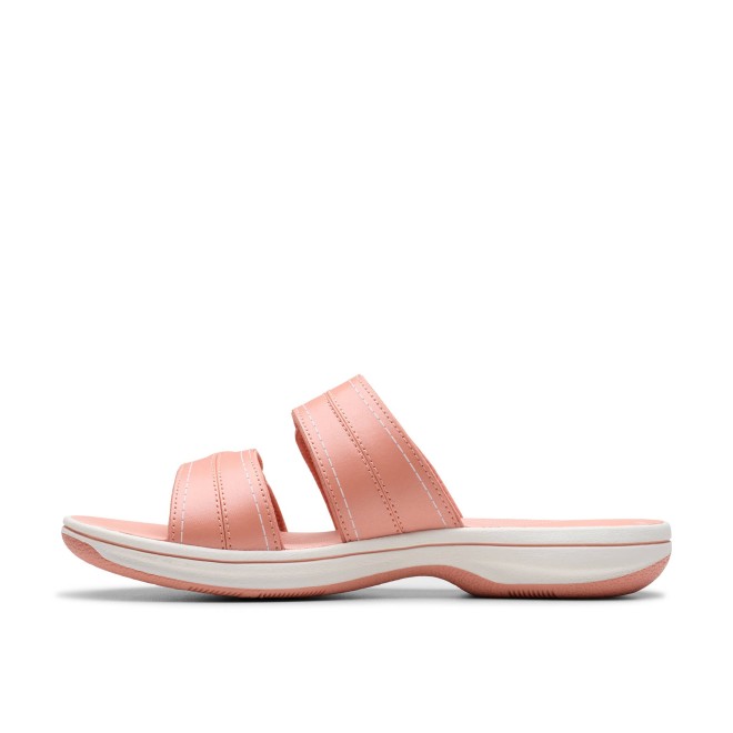 Clarks Women White-pink Casual Slippers (SKU: 161-1616-65-4)
