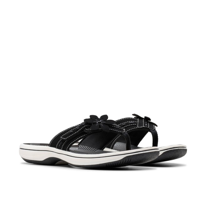 Clarks Women White-black Casual Slippers (SKU: 161-1617-69-3)