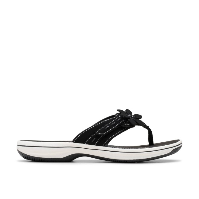Clarks Women White-black Casual Slippers