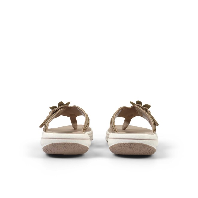 Clarks Women Beige-suede Casual Slippers (SKU: 161-1617-37-3)