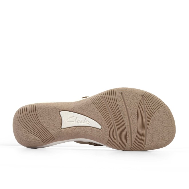 Clarks Women Beige-suede Casual Slippers (SKU: 161-1617-37-3)
