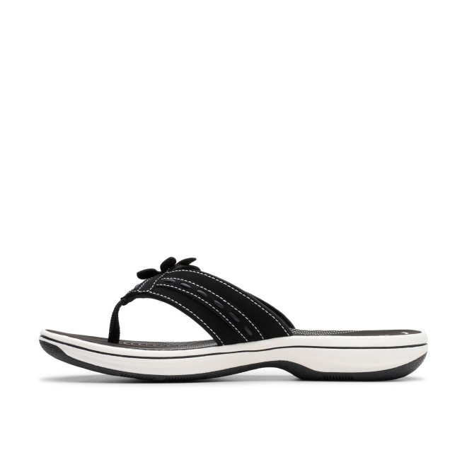 Clarks Women White-black Casual Slippers (SKU: 161-1617-69-3)