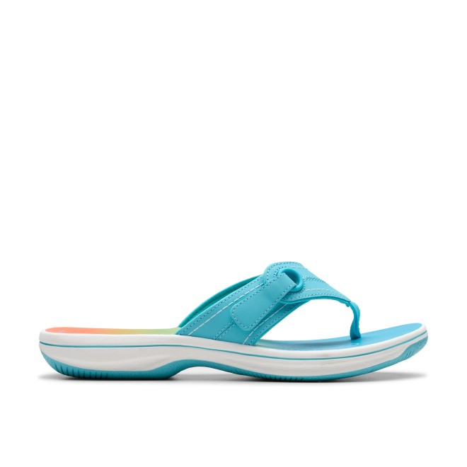 Clarks Women Light-blue Casual Slippers