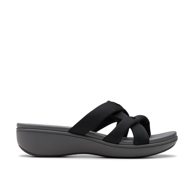 Clarks Women Black-grey Casual Slippers