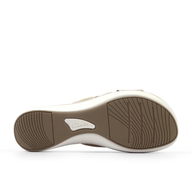 Clarks Women Beige-suede Casual Slippers (SKU: 161-1620-37-4)